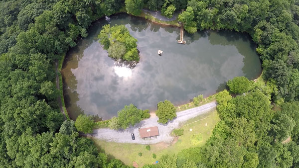 Drone photograph of IWLA-R Jim Berrier Memorial Lake